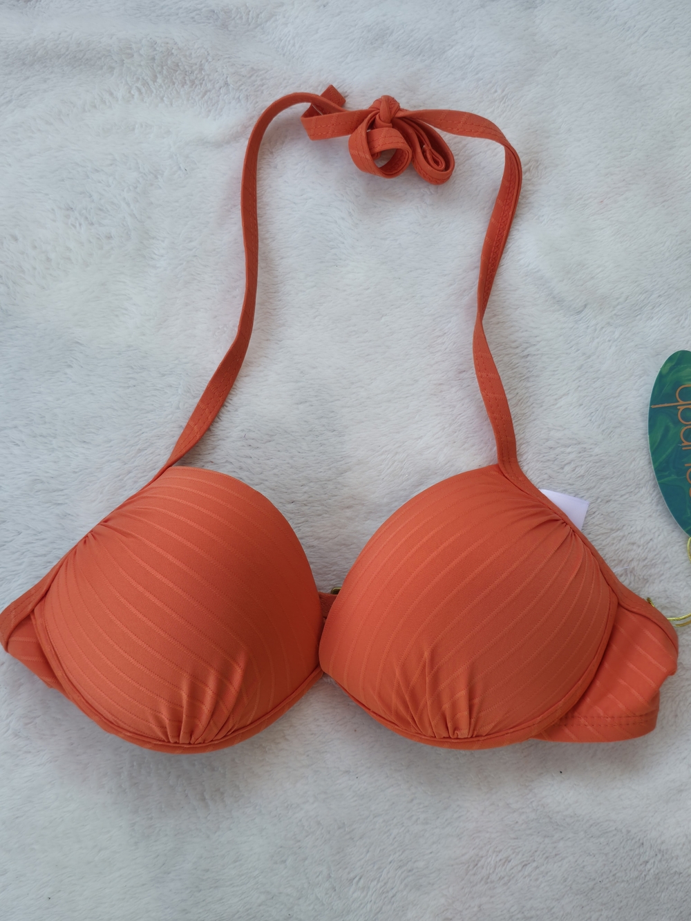 NWT Coral Push Up Halter Bikini Top XS